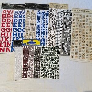 13 Sets of ALPHABET STICKERS every style and color you will need! NEW! $65